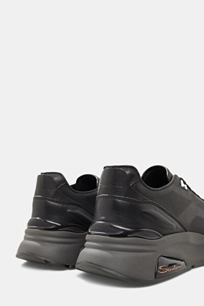 BLACK LEATHER SHOES 4