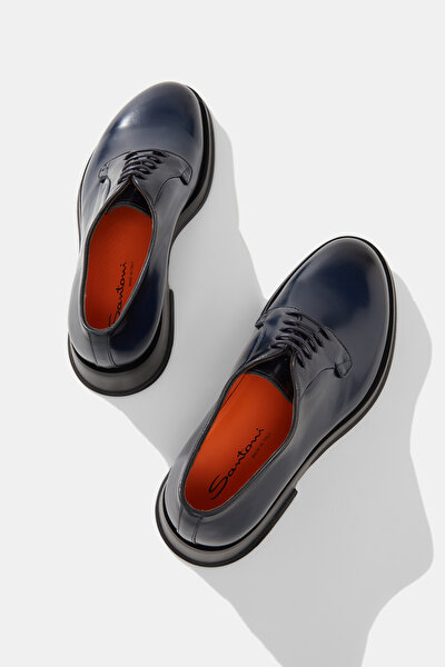 NAVY BLUE LEATHER SHOE 4