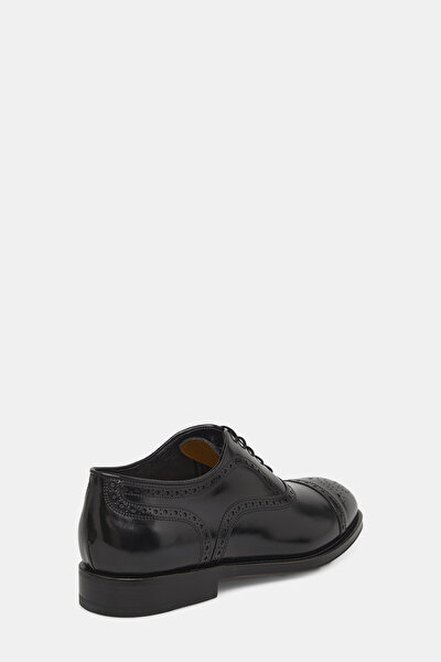 BLACK LEATHER SHOES 4