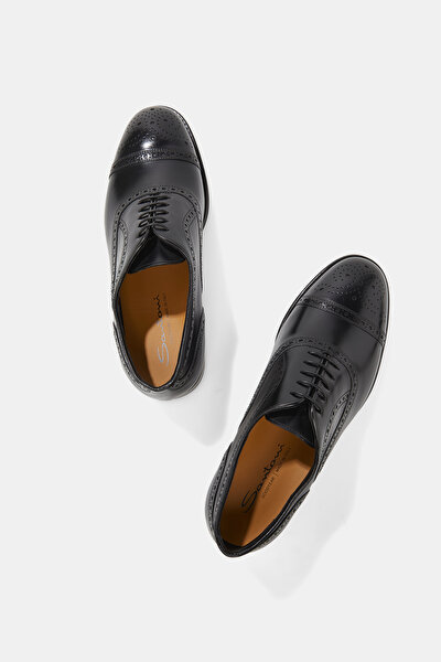 BLACK LEATHER SHOES 5