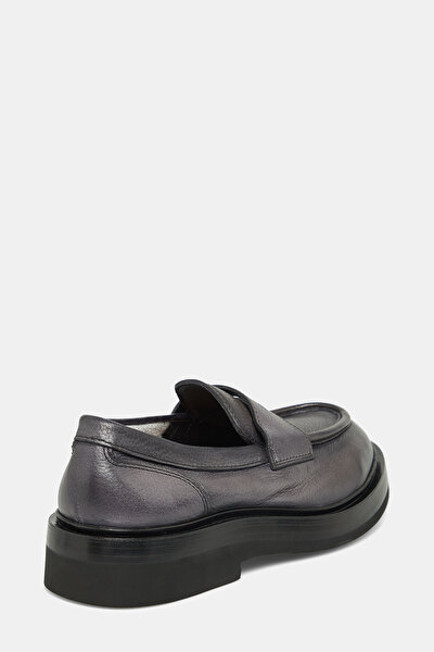 GREY LEATHER SHOES 3