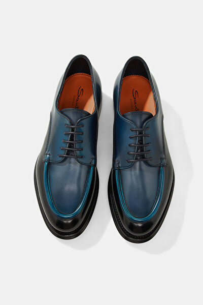 NAVY BLUE LEATHER SHOE 4