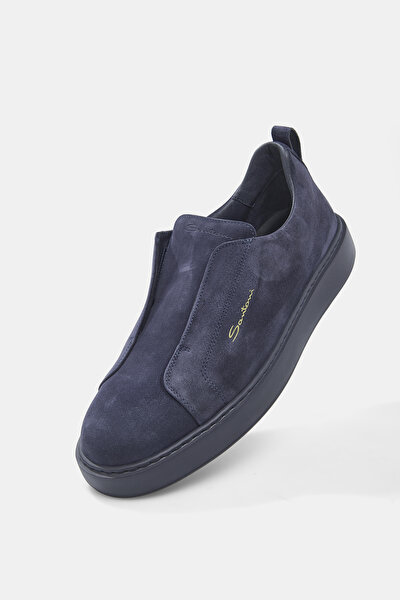 NAVY BLUE LEATHER SHOE 8