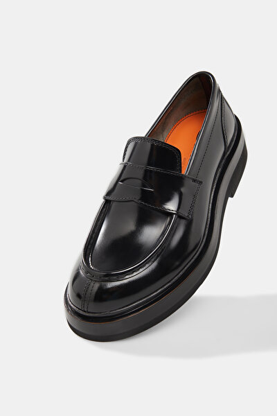 BLACK LEATHER SHOE 5