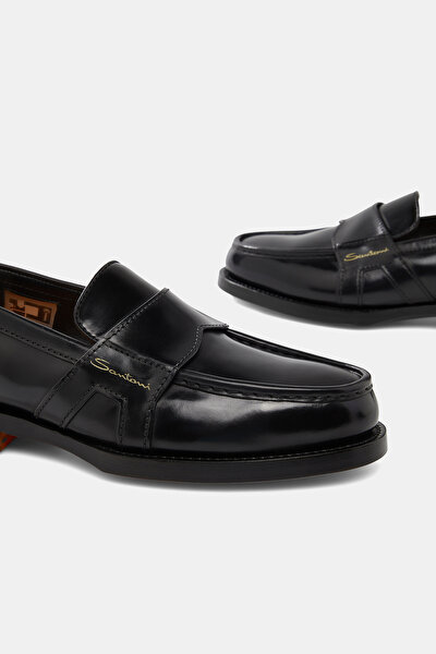 BLACK LEATHER SHOE 5