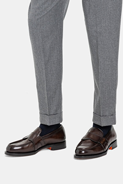 BROWN LEATHER SHOE 4