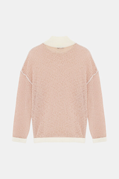 ECRU UPRIGHT COLLAR KNITWEAR 5
