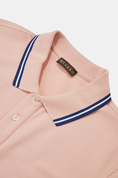 PEMBE POLO YAKA KISA KOLLU T-SHİRT 3