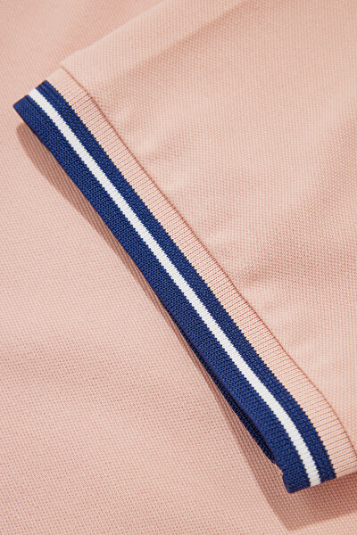PEMBE POLO YAKA KISA KOLLU T-SHİRT 4