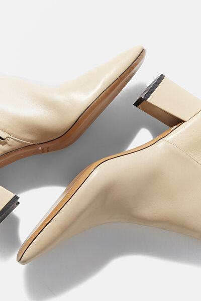 CREAM LEATHER BOOT 5