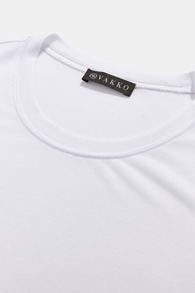 WHITE BASIC / ROUND NECKLINE SHORT SLEEVE TSHIRT 3