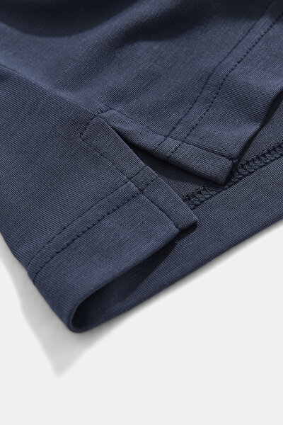 NAVY BLUE BASIC / ROUND NECKLINE SHORT SLEEVE TSHIRT 5