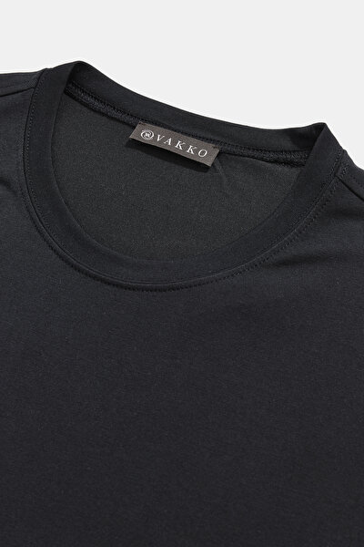 BLACK BASIC / ROUND NECKLINE SHORT SLEEVE TSHIRT 3