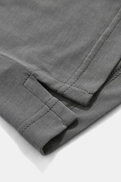GREY BASIC / ROUND NECKLINE SHORT SLEEVE TSHIRT 5