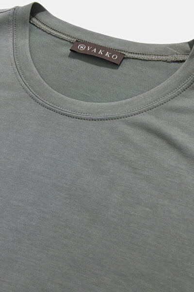 GREEN BASIC / ROUND NECKLINE SHORT SLEEVE TSHIRT 3