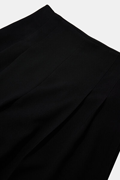 BLACK WIDE LEG TROUSERS 3