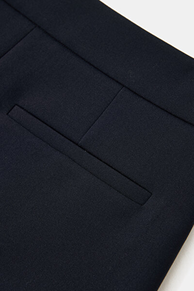 NAVY BLUE STRAIGHT CUT TROUSERS 4