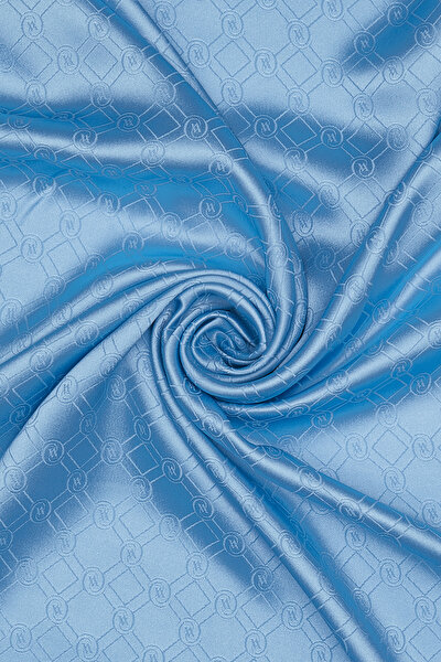 TURKUAZ GEOMETRİK DESENLİ FASONE EŞARP 3