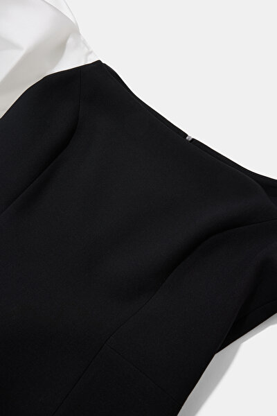 WHITE LONG SLEEVE BELOW THE KNEE DRESS 3