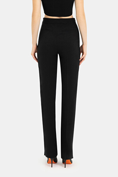 BLACK STRAIGHT CUT TROUSERS 3