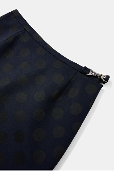 BLACK POLKA-DOT BELOW THE KNEE SKIRT 3