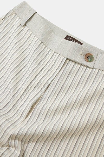 MULTICOLOR STRIPED PATTERNED STRAIGHT CUT TROUSERS 3