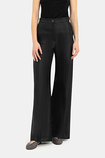 BLACK WIDE LEG TROUSERS 3