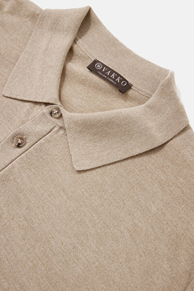 CAMEL POLO NECK TRICOT 3