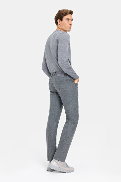 GRAY MELANGE BASIC / ROUND NECKLINE TRICOT 3