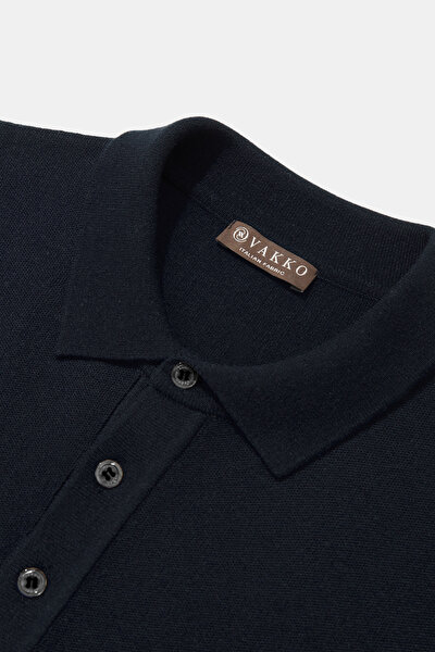 NAVY BLUE POLO NECK TRICOT 3