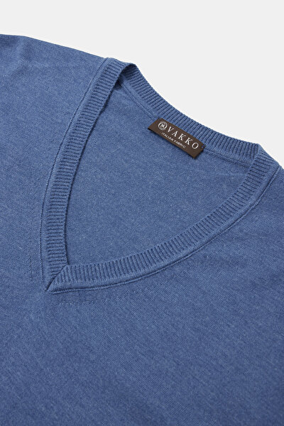 INDIGO V NECK TRICOT 3