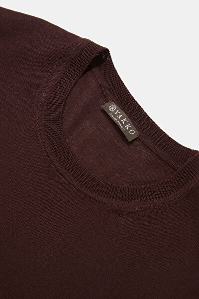 MAROON BASIC / ROUND NECKLINE TRICOT 3
