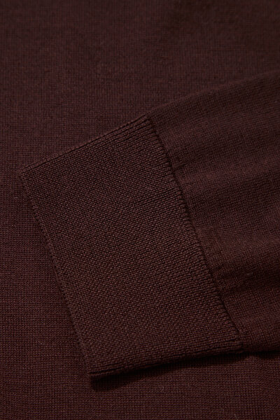MAROON BASIC / ROUND NECKLINE TRICOT 4