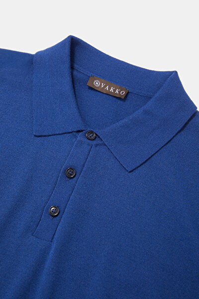 INDIGO POLO NECK TRICOT 3