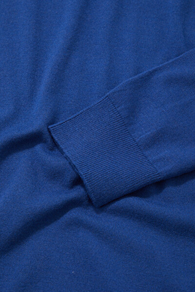 INDIGO POLO NECK TRICOT 4