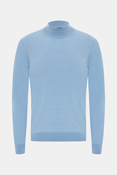 BLUE 1/2 TURTLENECK TRICOT 5
