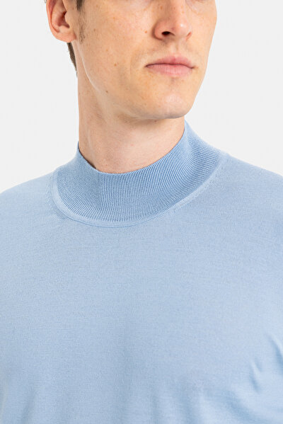 BLUE 1/2 TURTLENECK TRICOT 4