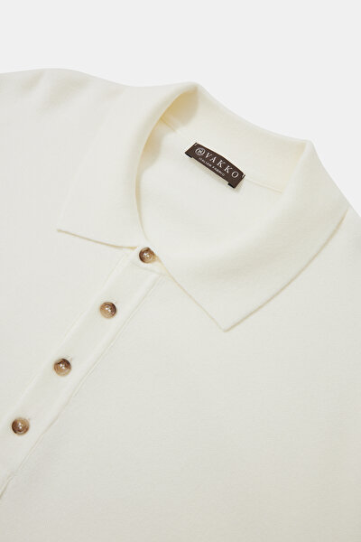 ECRU POLO NECK TRICOT 3