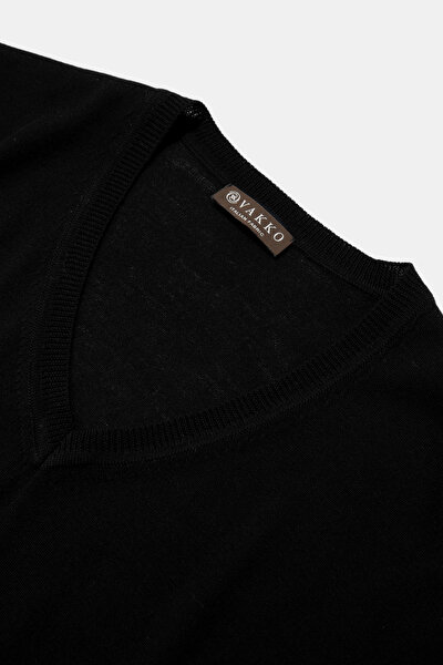 BLACK V NECK TRICOT 3