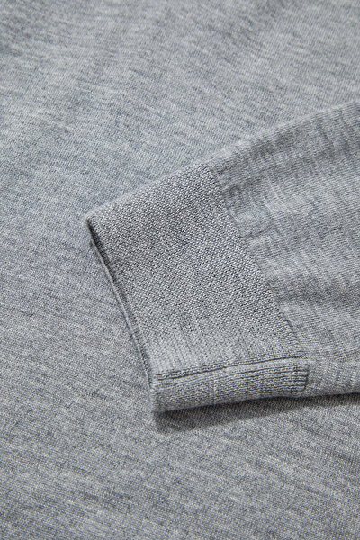 GRAY MELANGE POLO NECK TRICOT 4