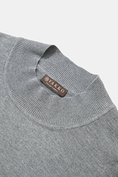 GRAY MELANGE 1/2 TURTLENECK TRICOT 3