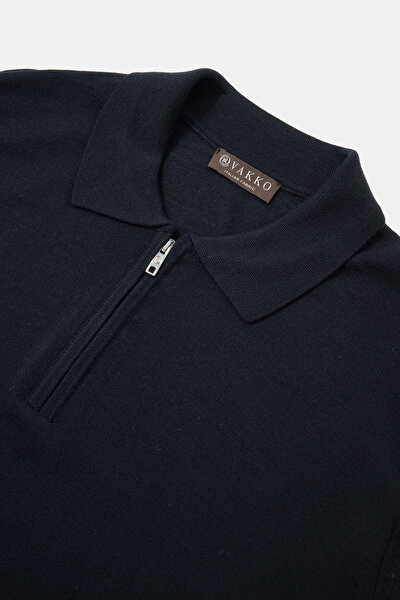LACİVERT POLO YAKA TRİKO 3