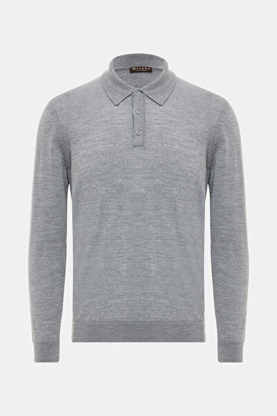 GRİ MELANJ POLO YAKA TRİKO 5