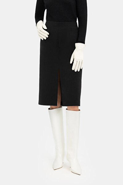 BLACK BELOW THE KNEE SKIRT 3