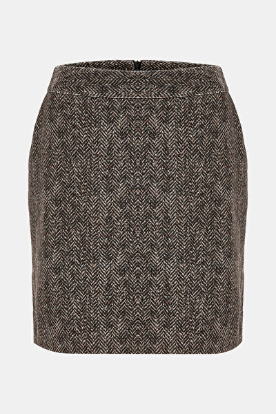 BEIGE HERRINGBONE SKIRT 4