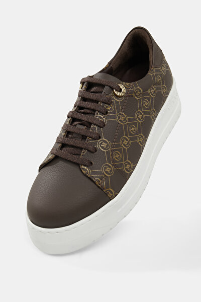 BEIGE MONOGRAM LEATHER SHOE 5