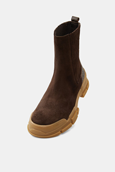 BROWN LEATHER BOOT 5