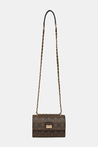 BEIGE MONOGRAM LEATHER BAG 3