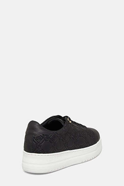 BLACK MONOGRAM LEATHER SHOE 3