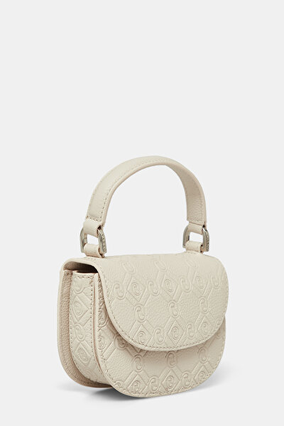 ECRU MONOGRAM LEATHER BAG 3